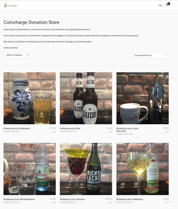 Coincharge Donation Store 1