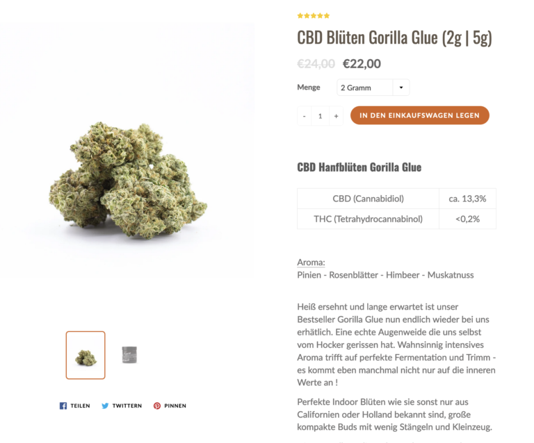 GLOW Cannabis Company | CBD Blüten & Hanf Shop 9 Bildschirmfoto 2021 06 09 um 14.20.00 768x638