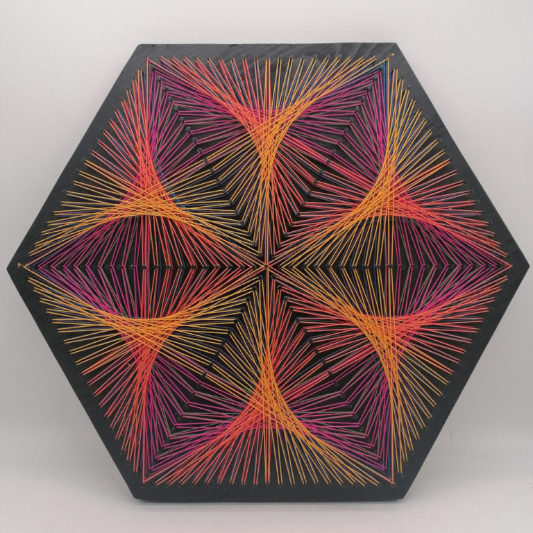 Green Times Shop - Kunst/Lifestyle 7 String Art Trippy Hexagon Green Times Shop 768x768