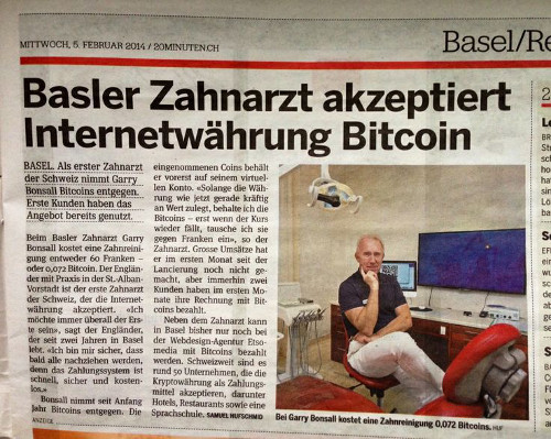 Basler Zahnarzt akzeptiert Bitcoin