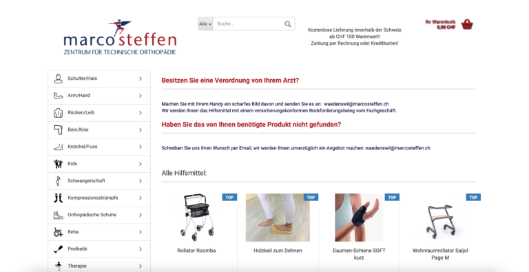 Orthopädie Onlineshop Schweiz 4 Bildschirmfoto 2022 02 21 um 11.15.44 768x395
