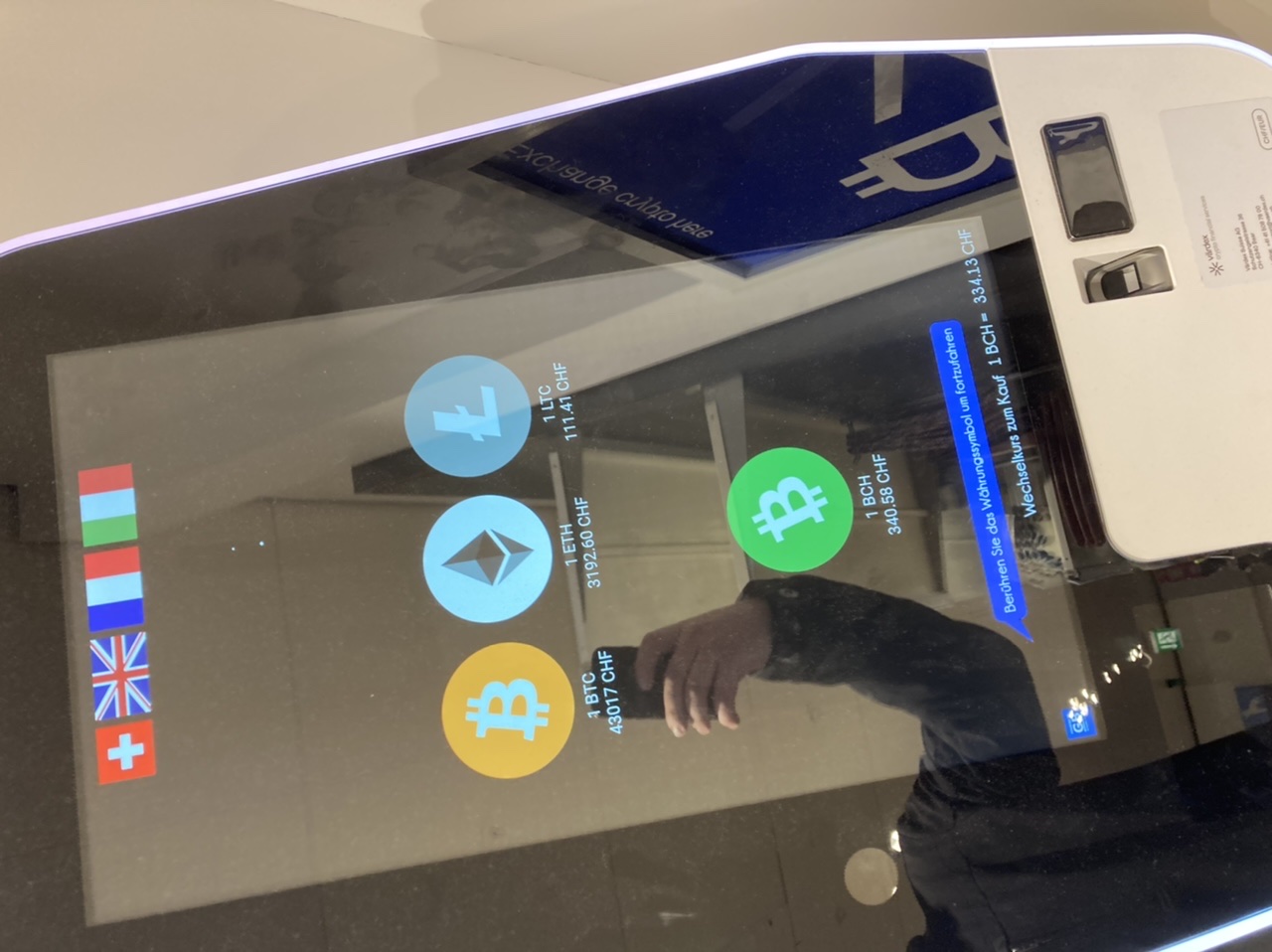 Bitcoin Automat im Letzipark