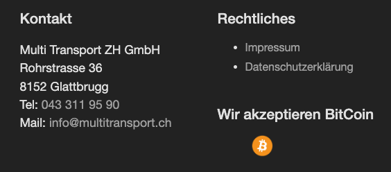 Multi Transport Zürich akzeptiert Bitcoin