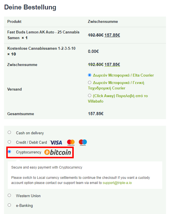 Villabafo akzeptiert Bitcoin