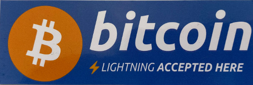 Bitcoin und Lightning accepted here