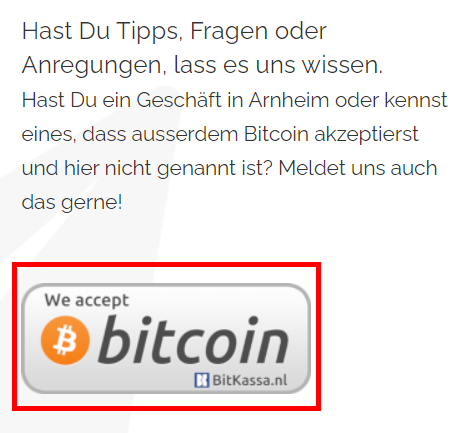 Arnheim Bitcoinstadt akzeptiert Bitcoin