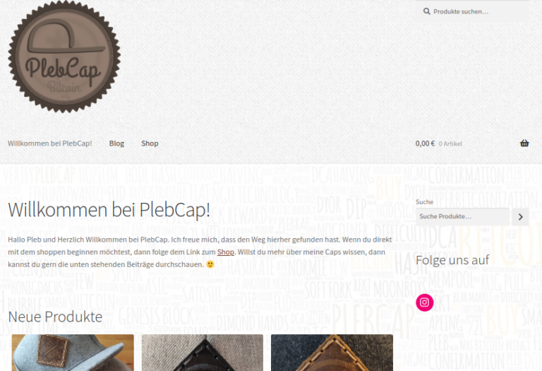 PlebCap.de - Onlineshop 5 fotoWebseite 768x525