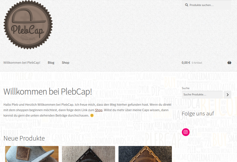 PlebCap.de - Onlineshop 2