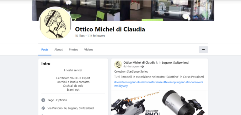 2022 12 18 19 29 09 Ottico Michel di Claudia   Lugano   Facebook 768x369