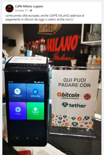 Kaffee Milano akzeptiert Bitcoin