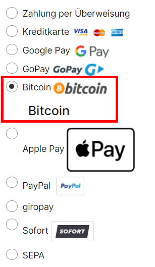 iBrusivo akzeptiert Bitcoin