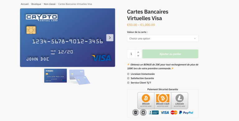CryptosVirtualCard - Anbieter von virtuellen Kreditkarten, die mit Bitcoin aufladbar sind 4 visa virtuels paypal 768x389