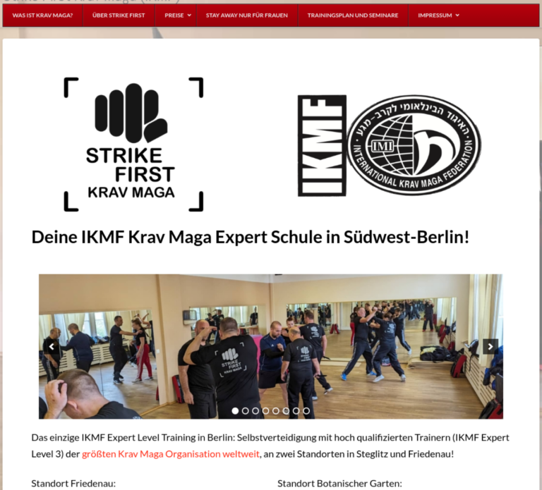 Krav Maga Selbstverteidigung - Kurse & Seminare 5 Bildschirmfoto vom 2024 01 03 22 39 20 768x695