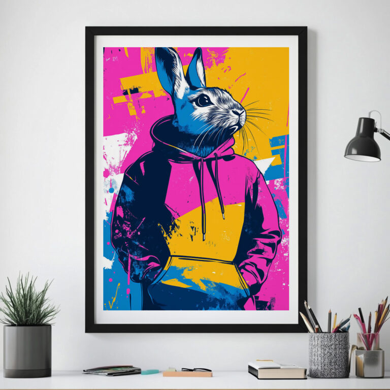 BlockArtisans – Kunstprojekte im Bitcoin Kontext 8 poster rabbit hoodie mockup 768x768