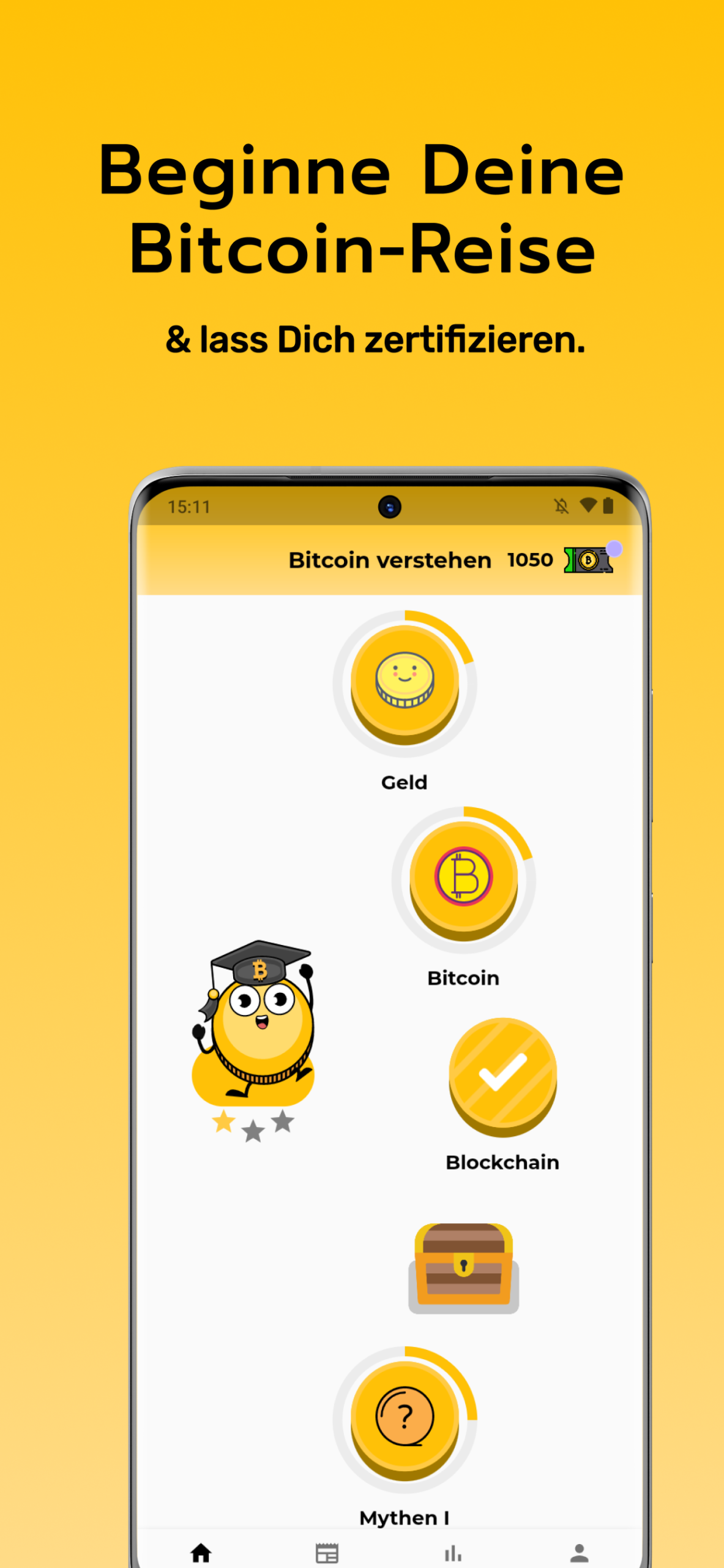 Simple Bitcoin App - Learn & Earn 10